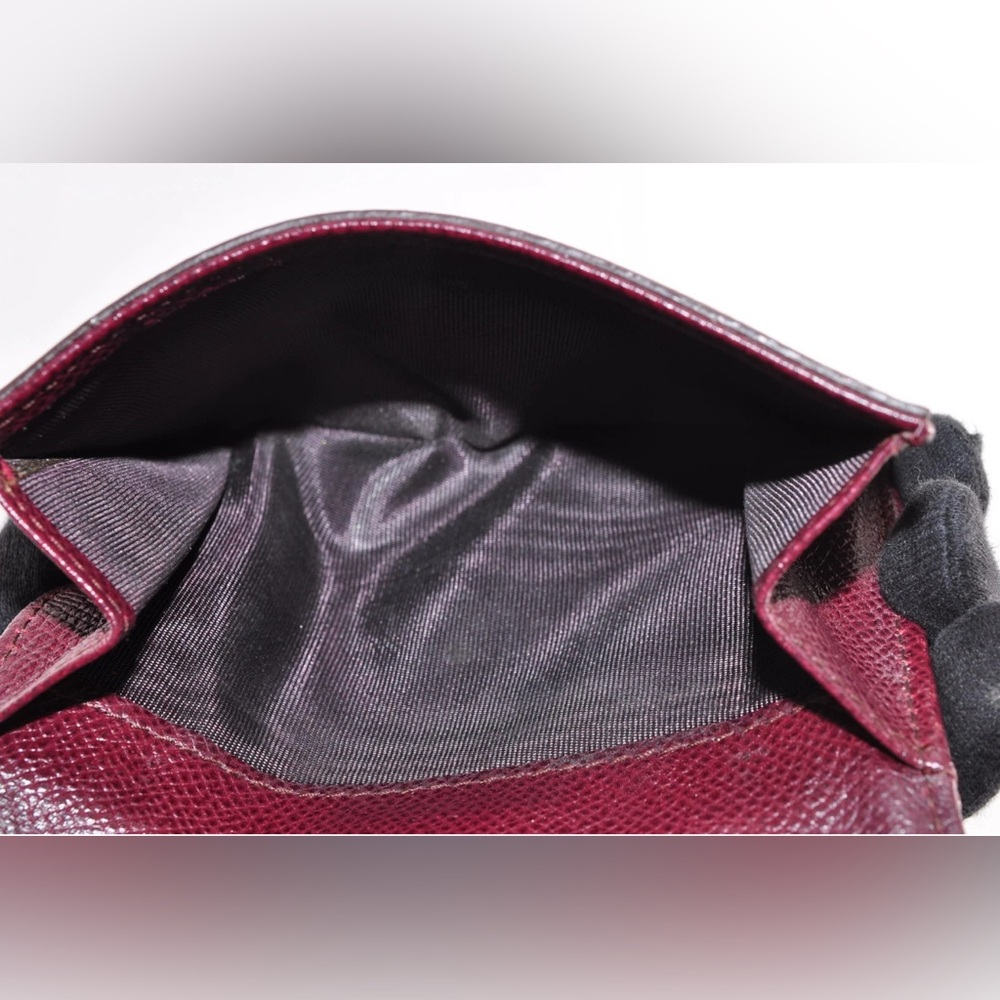 Salvatore Ferragamo Vara Ribbon Bi-Fold Wallet Leather Wine Red Auth EUC - Picture 11 of 16